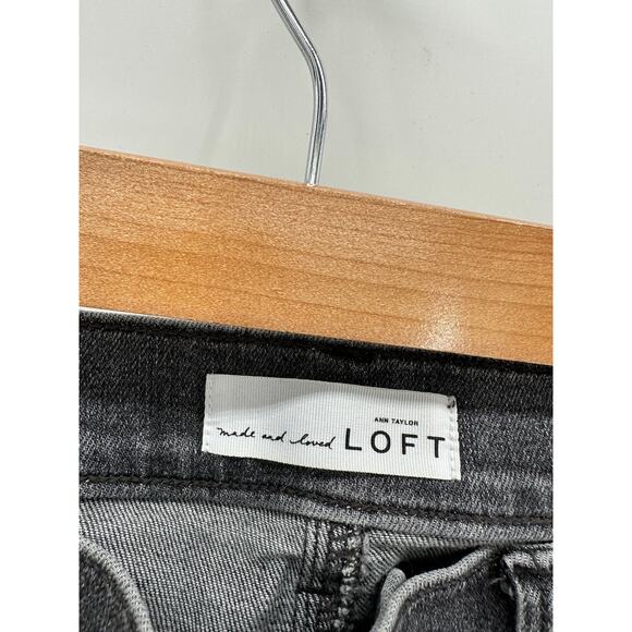 Loft Modern Skinny Gray Wash 5 Pocket Denim Stretch Jeans Womens Size 4 - Picture 5 of 9